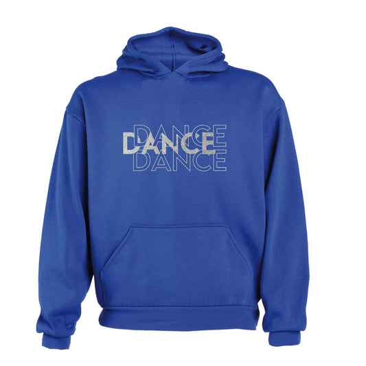 Super comfy, soft and warm Dance hoodie! DANCE design uses reflective silver material it looks amazing when the light hits. You are not going to want to take if off! Color: royal blue